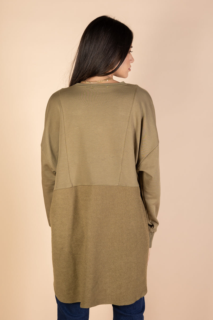 ( Restocking ) Back & Forth Melton Top - Olive