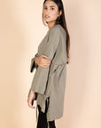 Oversized Drawstring T-shirt - Olive