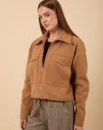 Wool Jacket with Pockets - Honey Beige