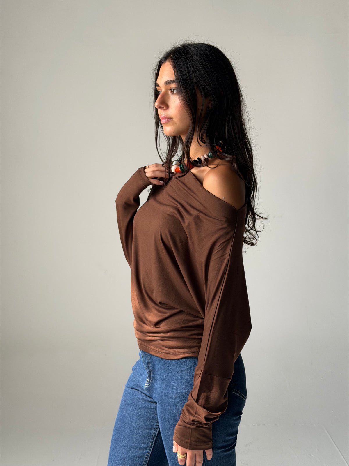 Draped Top - Brown