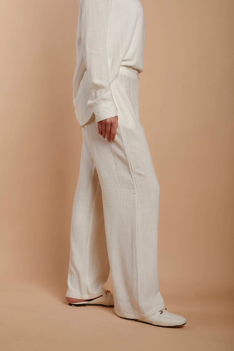 Off-White Soft Linen Pants (extra coating)