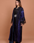 Satin & Lace Indigo Kimono