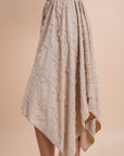 Flowing Midi Skirt - Beige