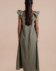 Puff sleeve Dress - Olive