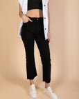 Ankle Length - Flare Jeans - Black