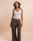 Scarf Pants - café