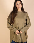 ( Restocking ) Back & Forth Melton Top - Olive