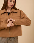 Wool Jacket with Pockets - Honey Beige