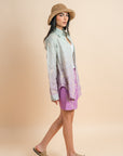 Grading mint/purple embro shirt