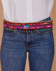 The Pink & Ruby Beaded Belt