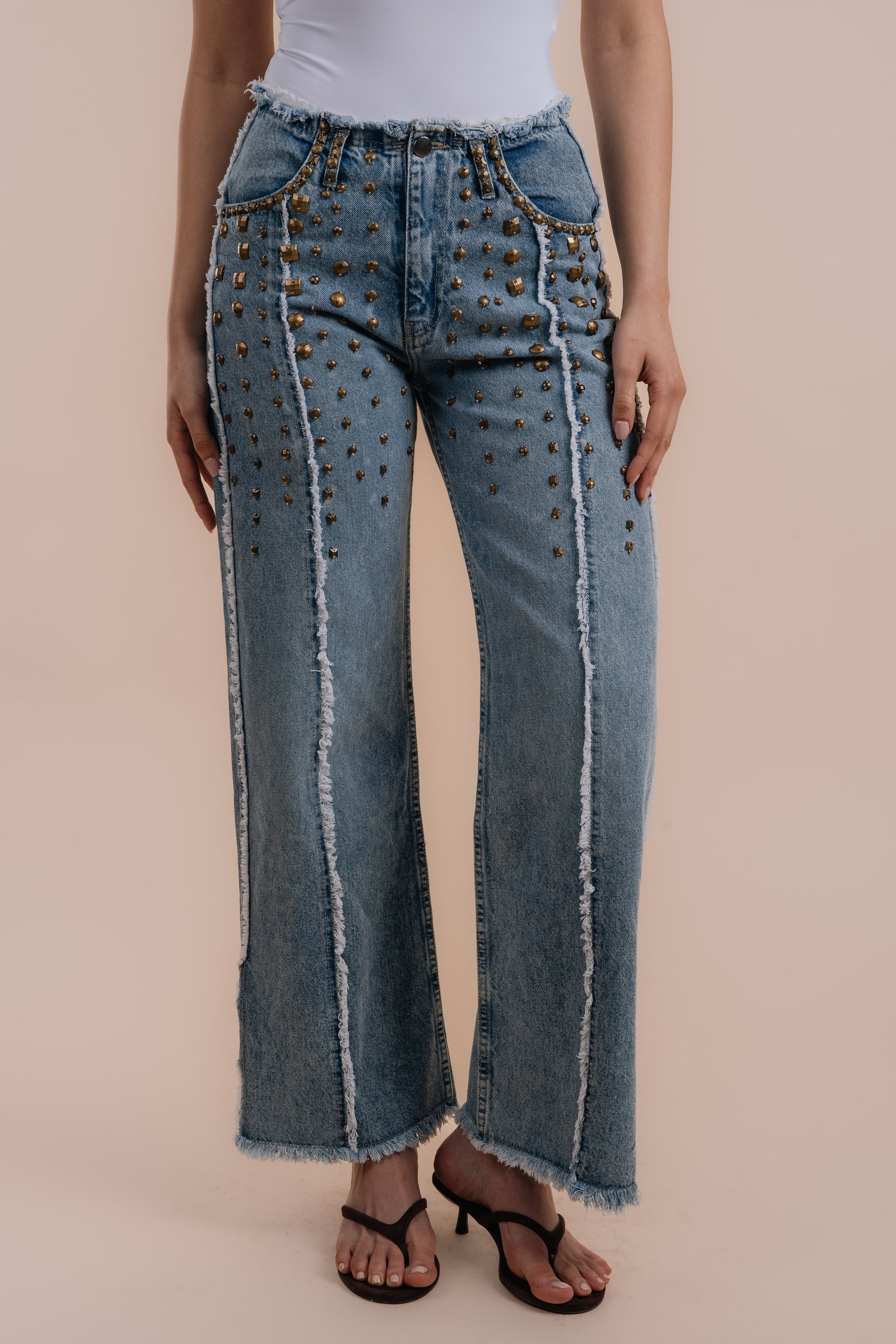 Boyfriend Jeans gold embelishments