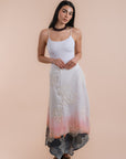 Grading white/pink skirt embro