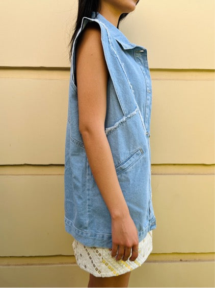 Blue Denim Vest