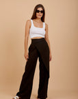 Black Wrap Linen Pants