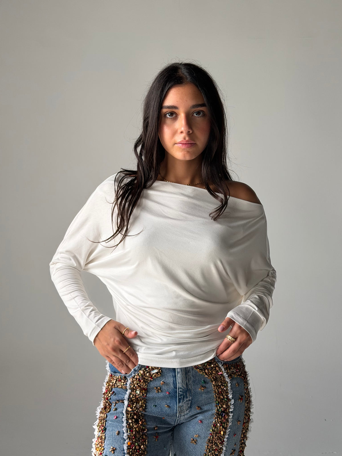 Draped Top - Offwhite