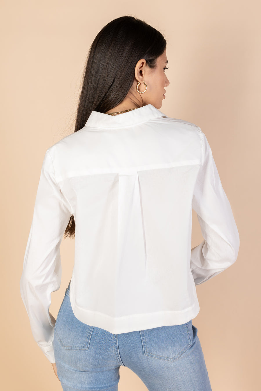 Cropped White Shirt