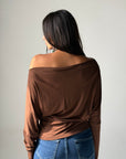 Draped Top - Brown