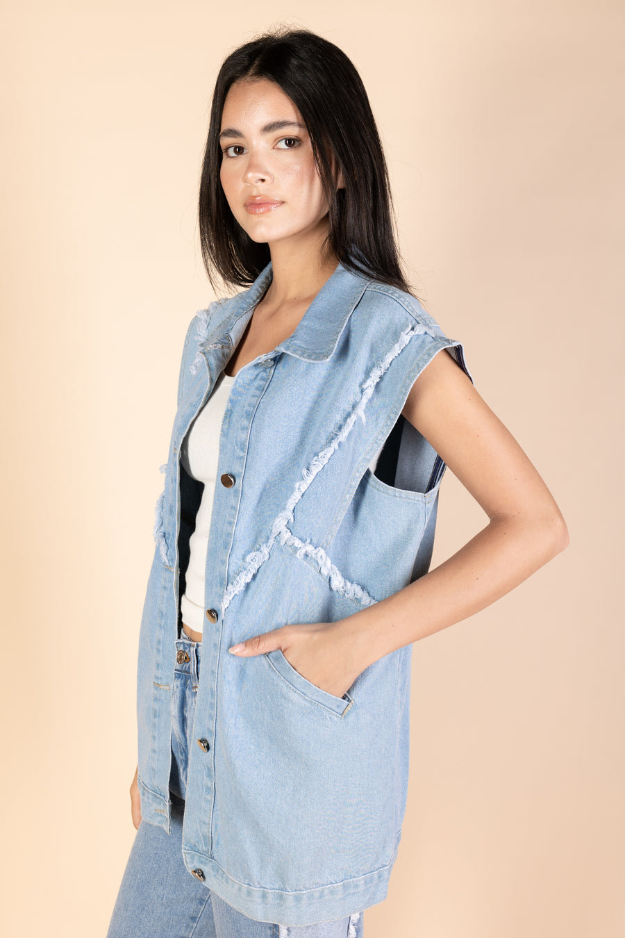 Blue Denim Vest