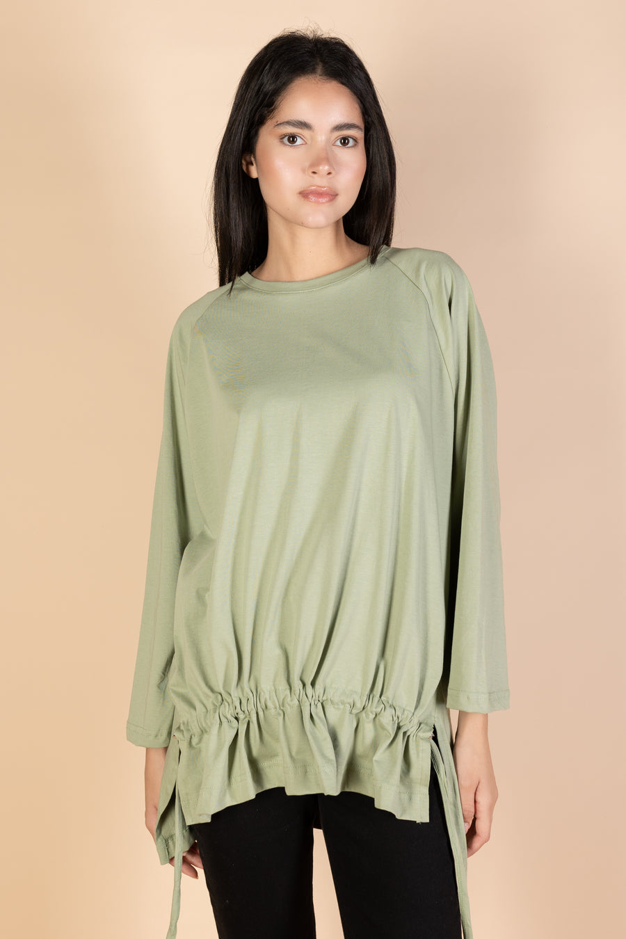 Oversized Drawstring T-shirt - Mint