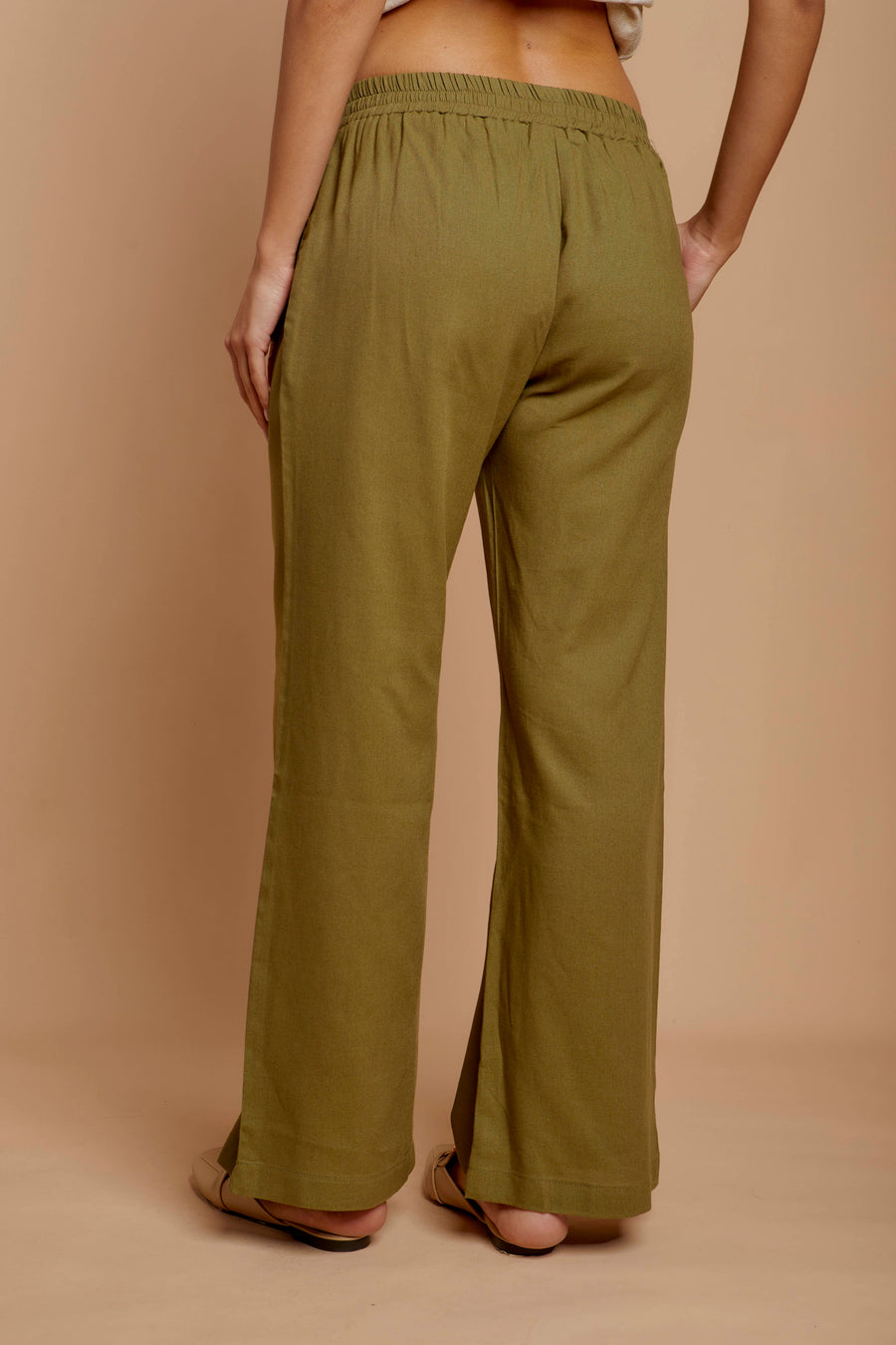 Olive Linen Pants