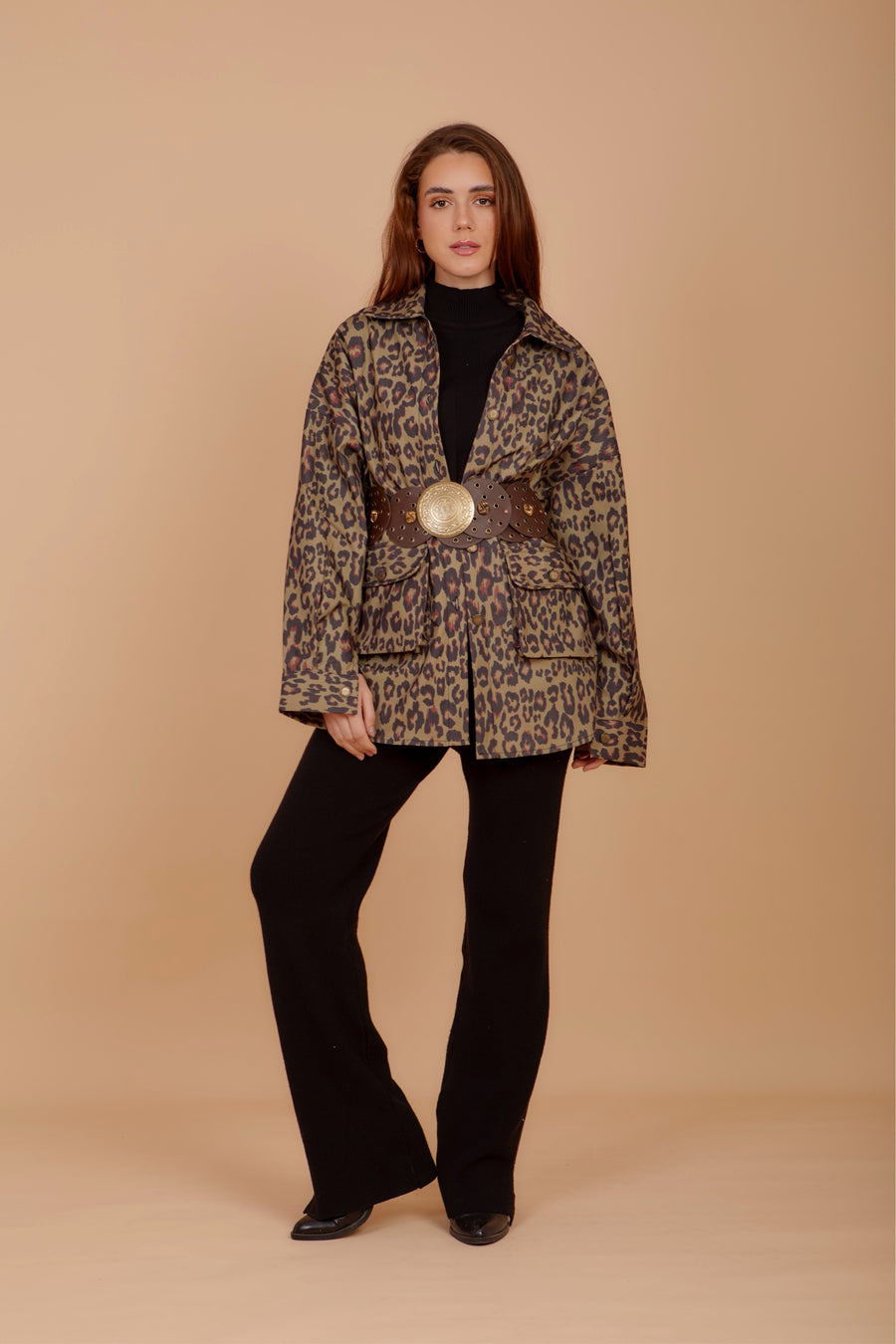 Leopard Gabardine jacket