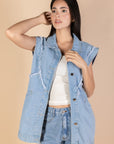 Blue Denim Vest