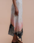 Grading white/pink skirt embro