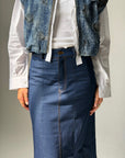 Long Denim skirt - Navy