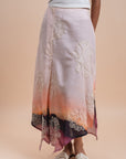 Grading peach/plum skirt embro