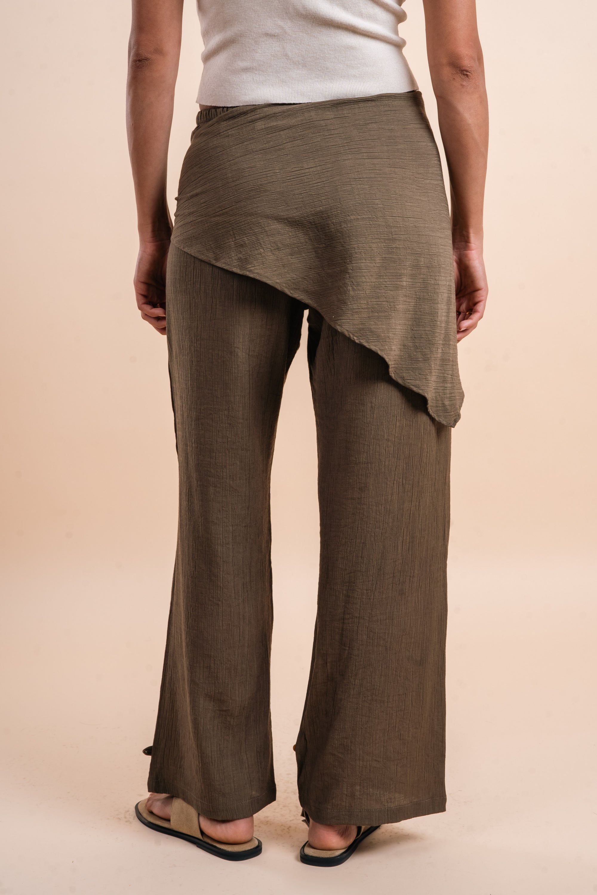 Scarf Pants - café
