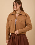 Wool Jacket with Pockets - Honey Beige