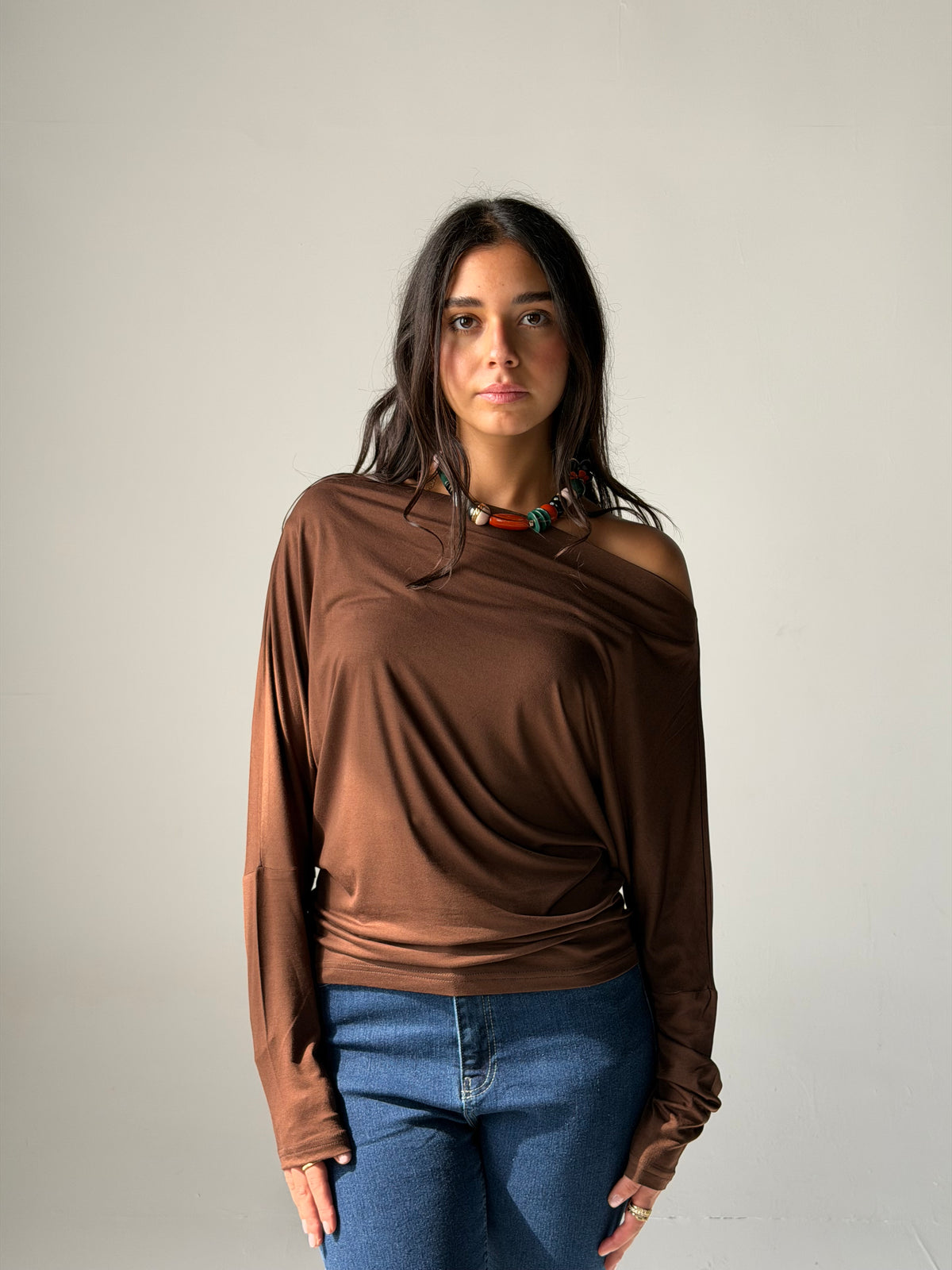 Draped Top - Brown