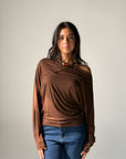 Draped Top - Brown