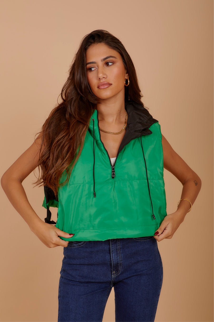 Side buckles Vest - Green