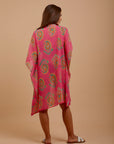 Hot pink paisley cover-up