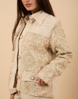Pastels embroidered tweed jacket
