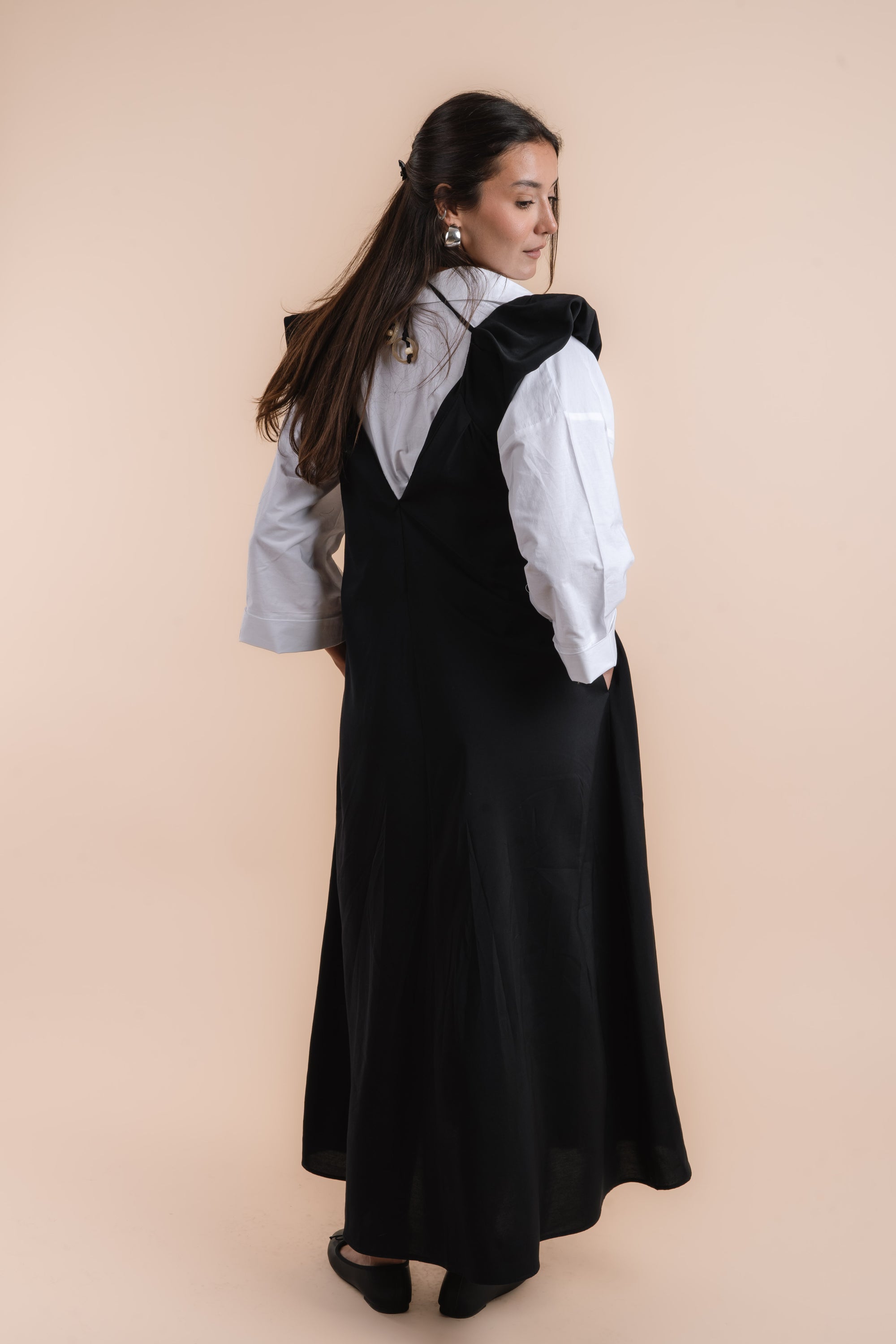 Puff Sleeve Dress - Black