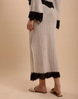 Set - Crochet skirt & Top - Black & White