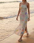 Embroidered shells Crochet dress