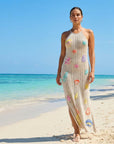 Embroidered shells Crochet dress