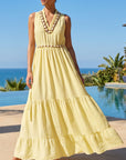 Handmade Embelishment shells dress - Yellow