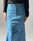 Long Denim skirt - Blue