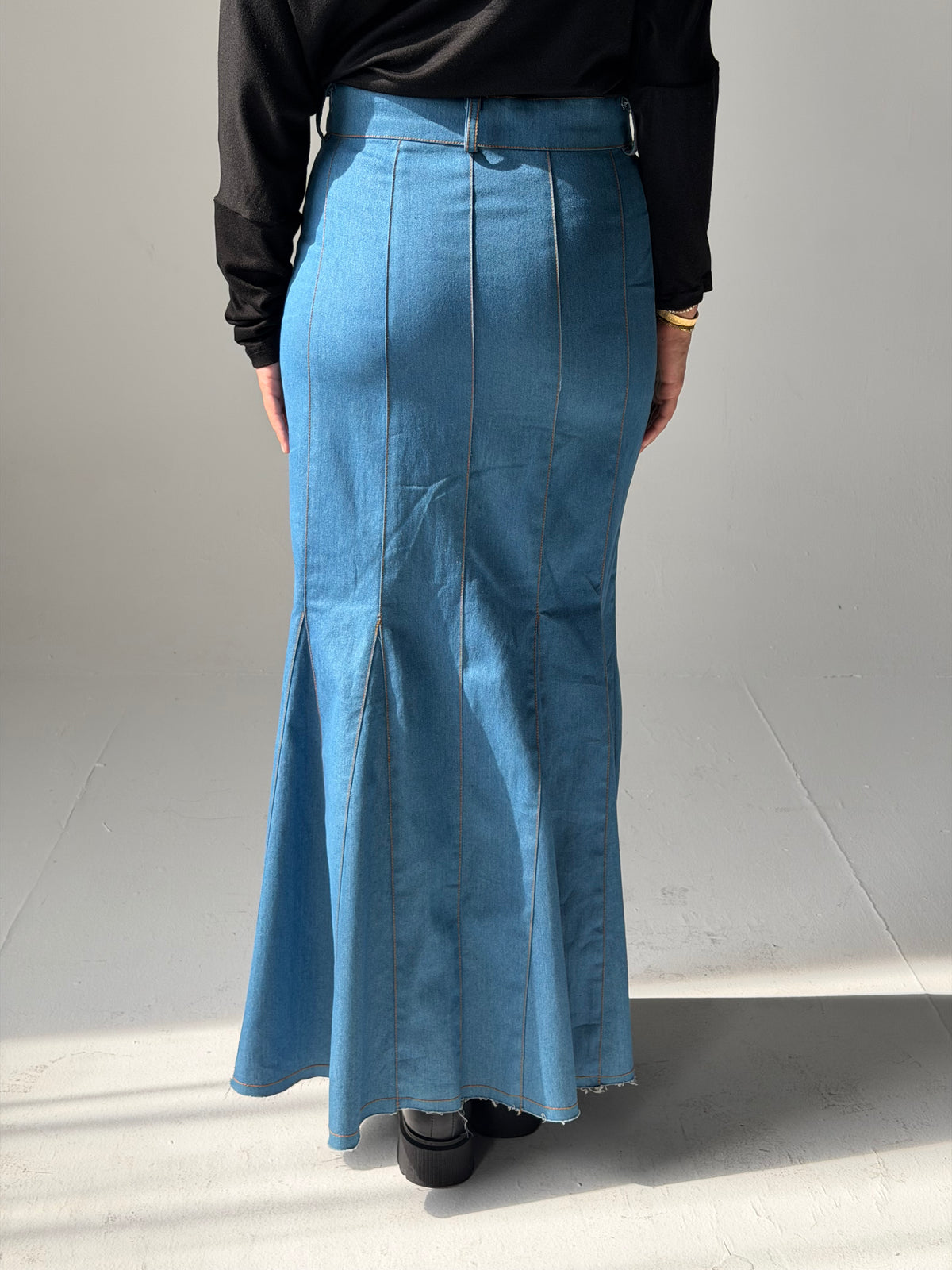 Long Denim skirt - Blue