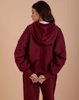 Burgundy Short zip-up Jacket