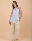 Baby blue airflow Sleeveless top - nahlaelalfydesigns