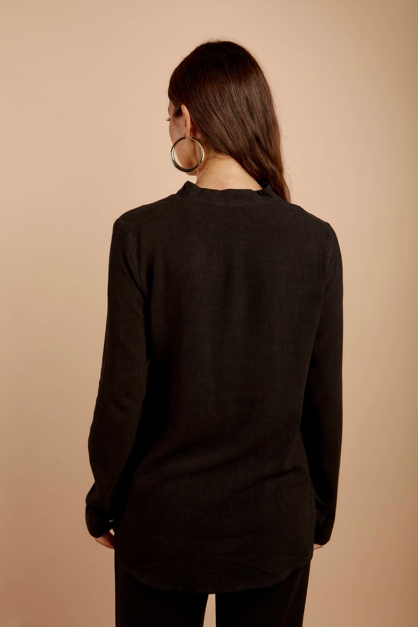 Black Soft Linen Top - nahlaelalfydesigns