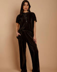 Black thin pleated satin Top - nahlaelalfydesigns