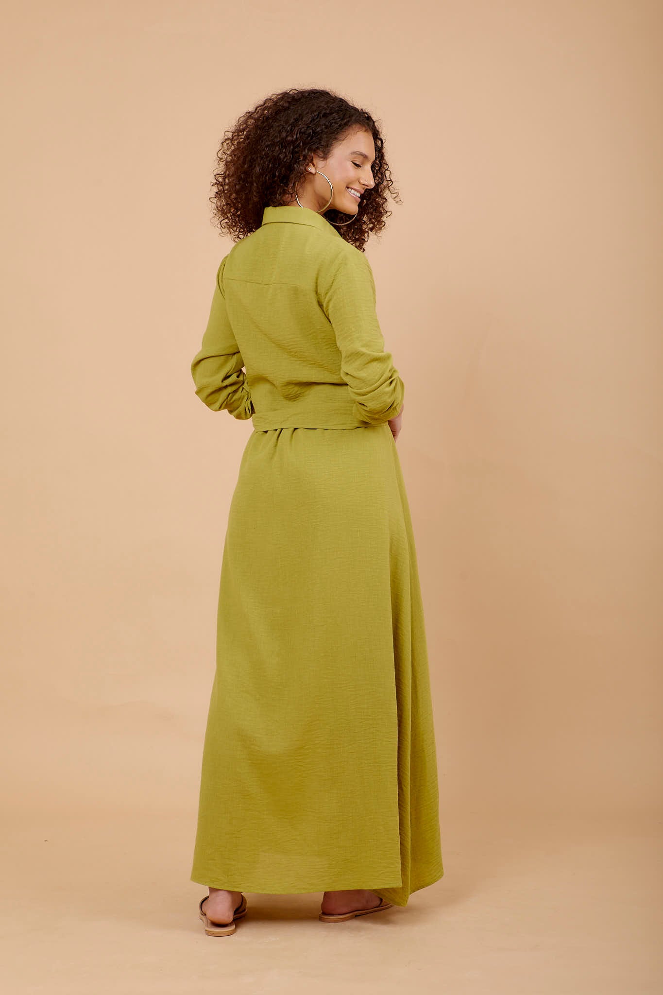 Kiwi Linen tye around shirt dress - nahlaelalfydesigns