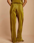 Kiwi thin pleated satin Pants - nahlaelalfydesigns