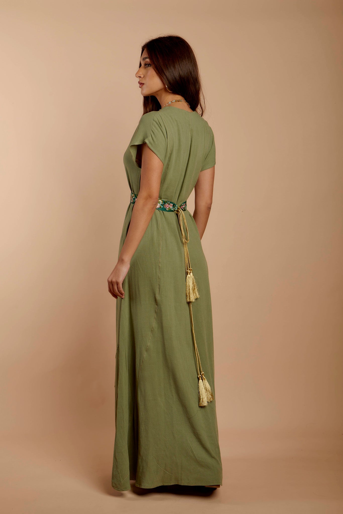 Olive Waves Dress - nahlaelalfydesigns
